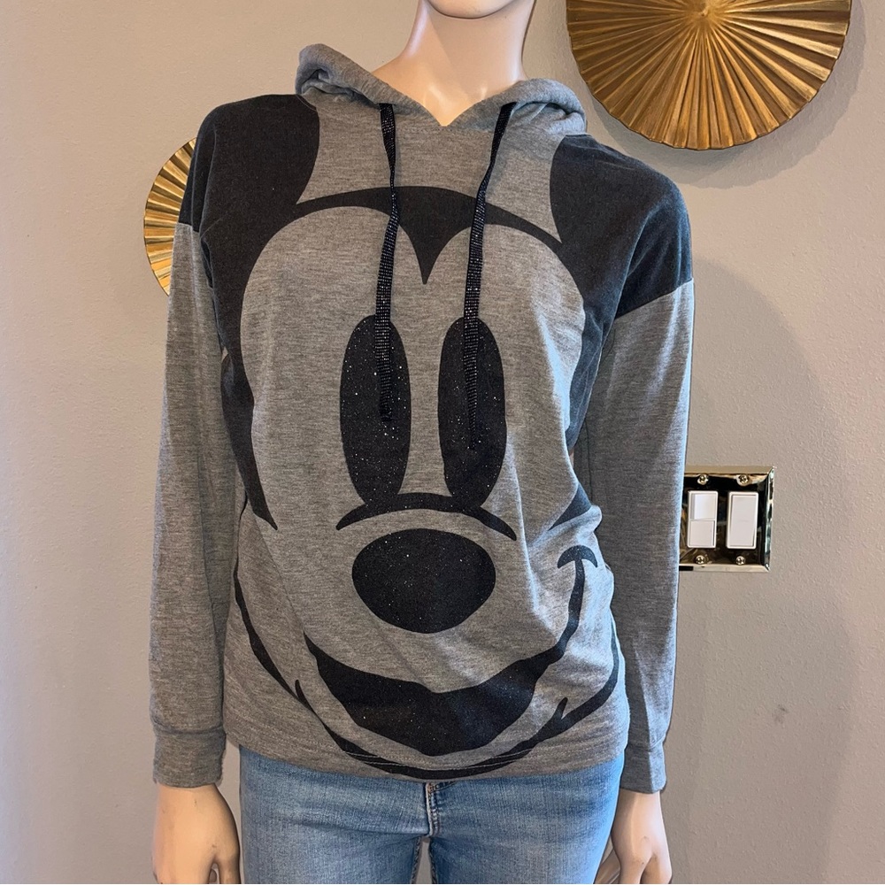 Disney Ladies Hoodie - Mickey Mouse Face Knit Pullover